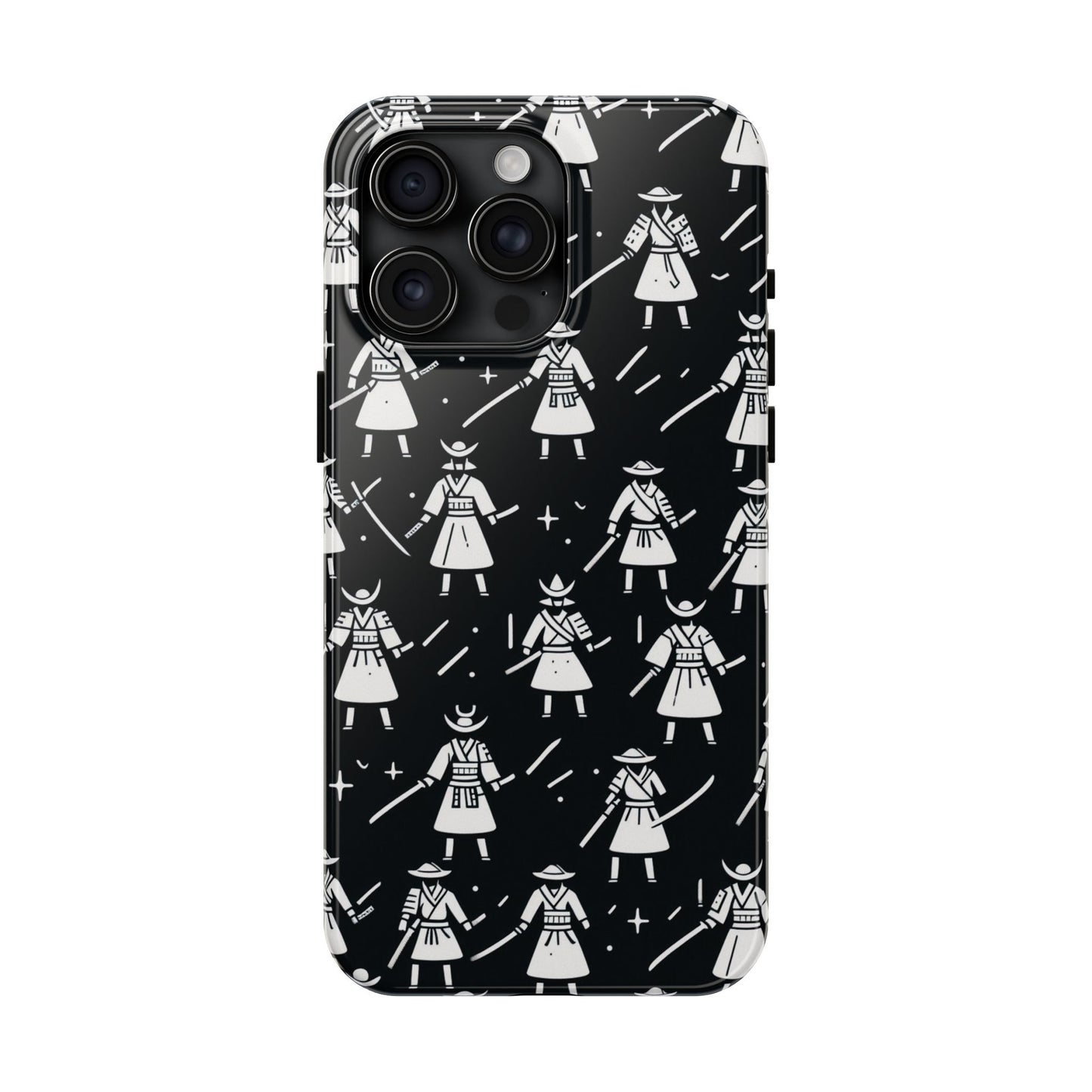 Warrior Pattern Tough Phone Cases, Durable Phone Cover, Unique Gift for Gamers, Protection from Drops, Stylish Phone Accessories