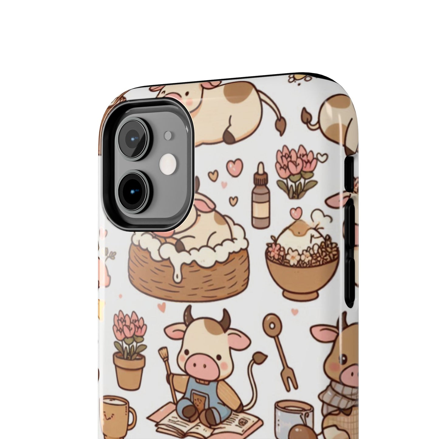 Cute Cow Phone Case, Tough Cow Themed Case, Animal Lover Gift, Durable Phone Protector, Fun Cow Print Design, Ideal for Birthdays