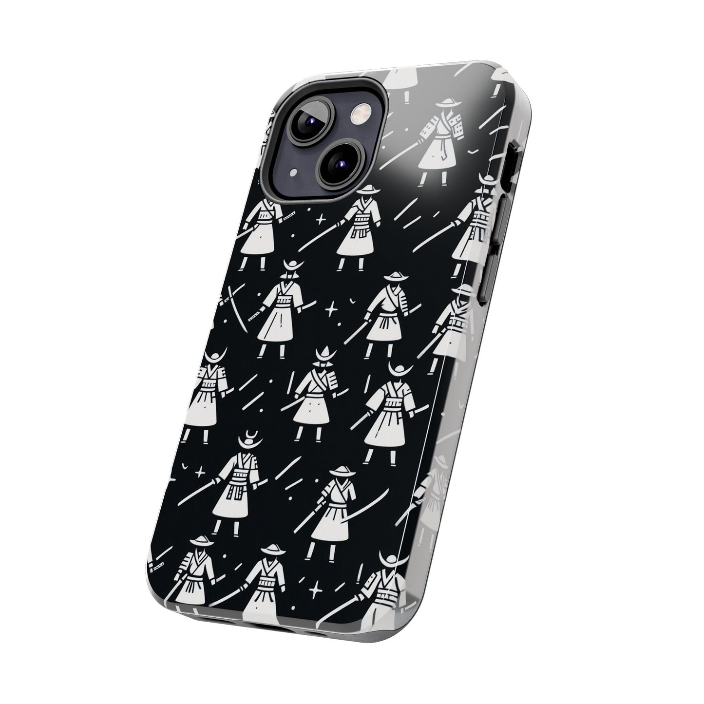 Warrior Pattern Tough Phone Cases, Durable Phone Cover, Unique Gift for Gamers, Protection from Drops, Stylish Phone Accessories