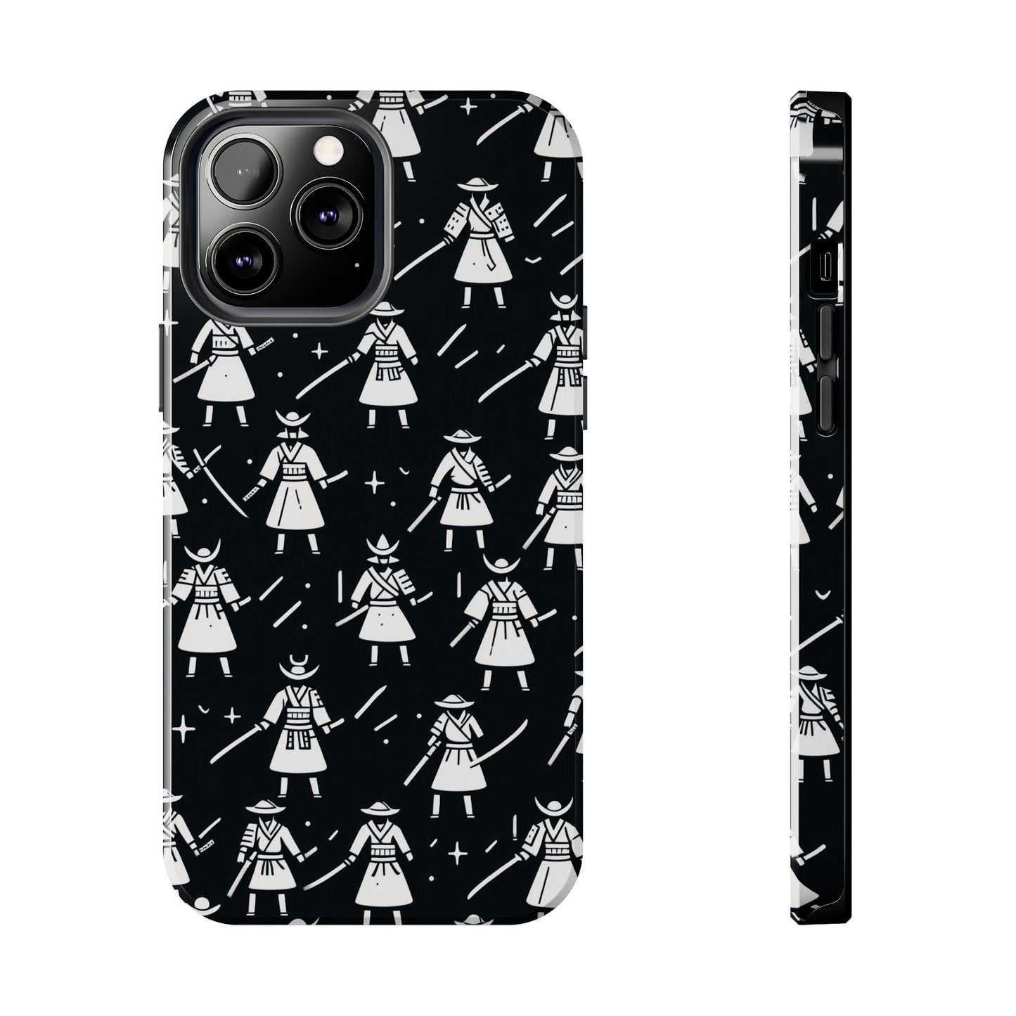 Warrior Pattern Tough Phone Cases, Durable Phone Cover, Unique Gift for Gamers, Protection from Drops, Stylish Phone Accessories