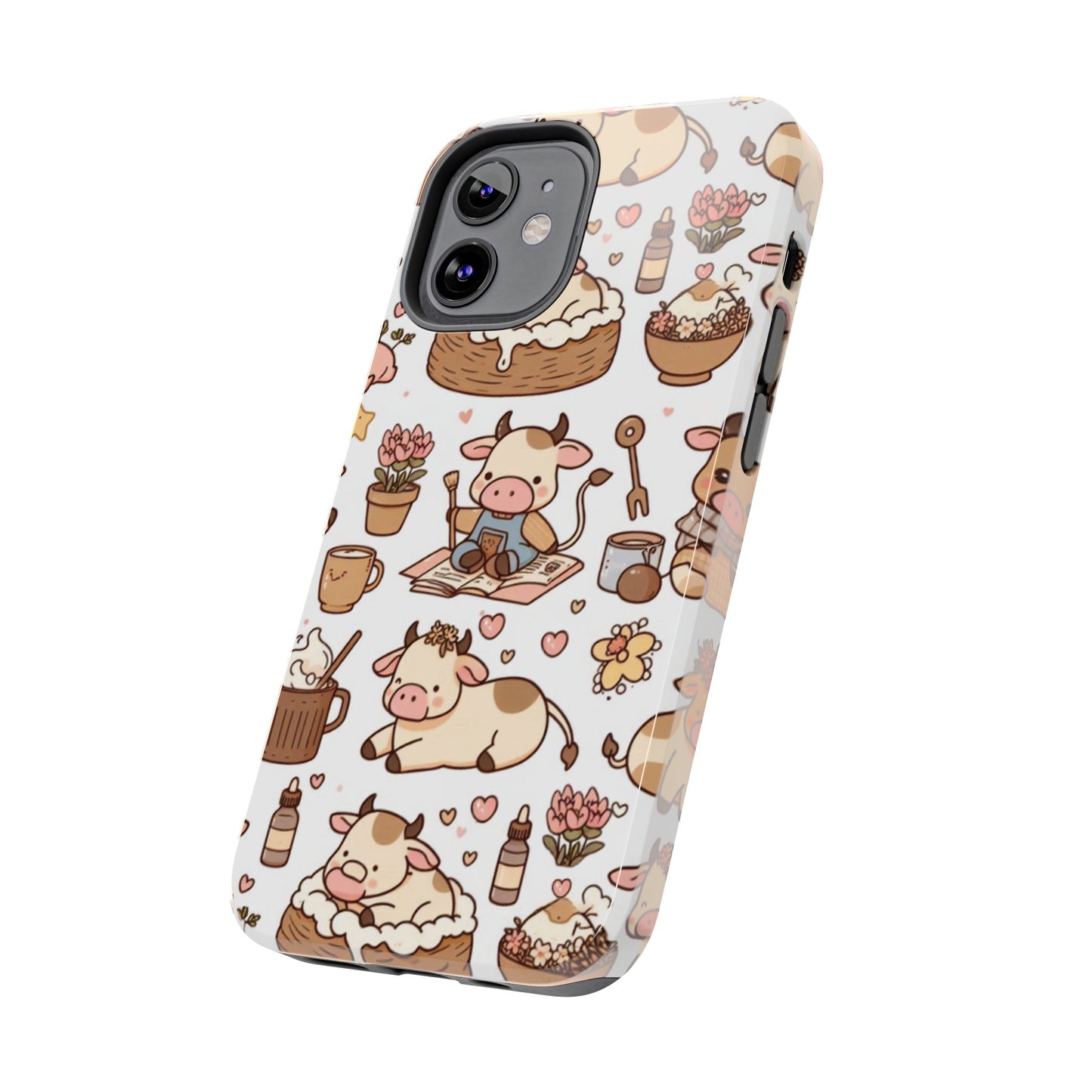 Cute Cow Phone Case, Tough Cow Themed Case, Animal Lover Gift, Durable Phone Protector, Fun Cow Print Design, Ideal for Birthdays
