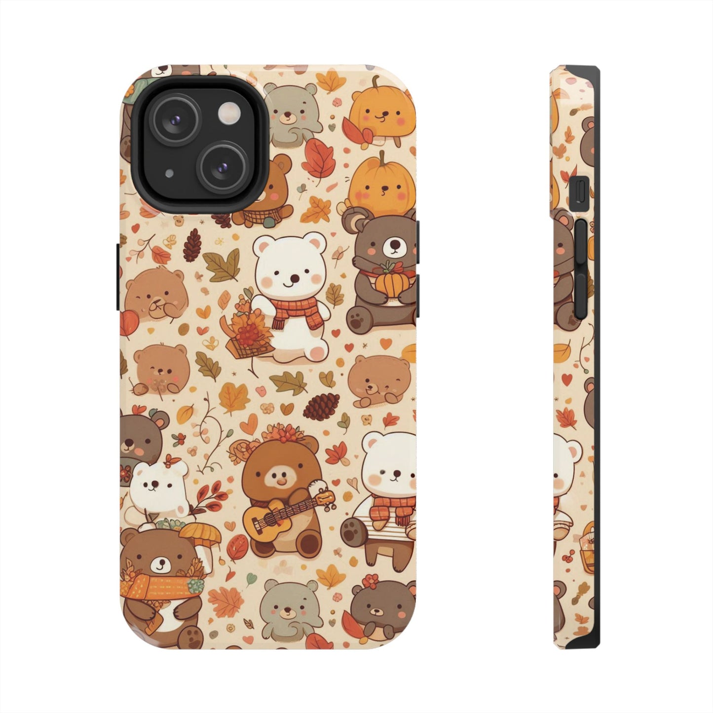 Cute Bear Phone Case - Durable Tough Cases for Animal Lovers, Gift for Kids, Cute Fall Decor, Whimsical Accessories, Fun Style