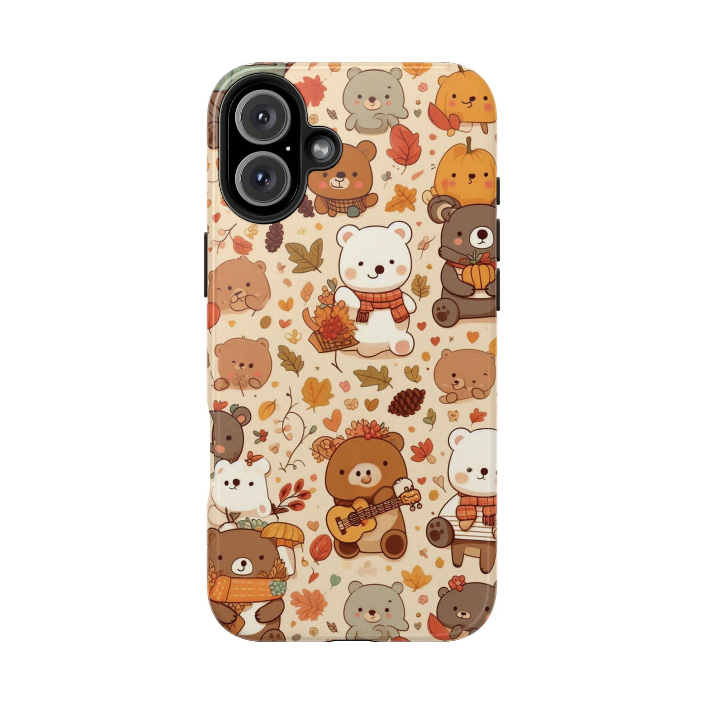 Cute Bear Phone Case - Durable Tough Cases for Animal Lovers, Gift for Kids, Cute Fall Decor, Whimsical Accessories, Fun Style