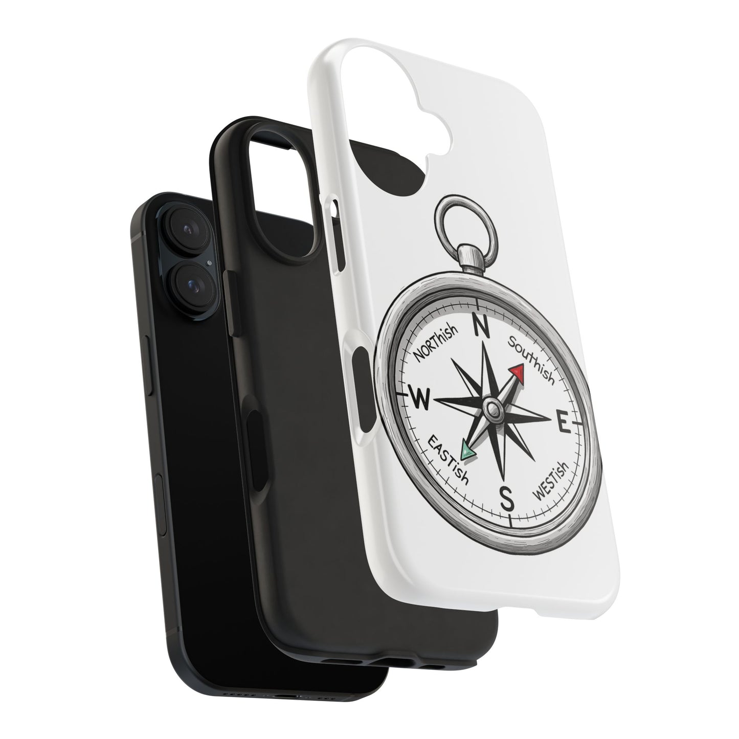Compass Phone Case | Adventure Ready Tough Case, Gifts for Travelers, Unique Phone Accessories, Birthday Present, Personalized Design