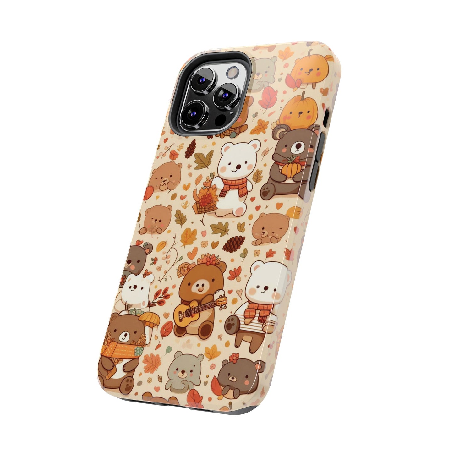 Cute Bear Phone Case - Durable Tough Cases for Animal Lovers, Gift for Kids, Cute Fall Decor, Whimsical Accessories, Fun Style