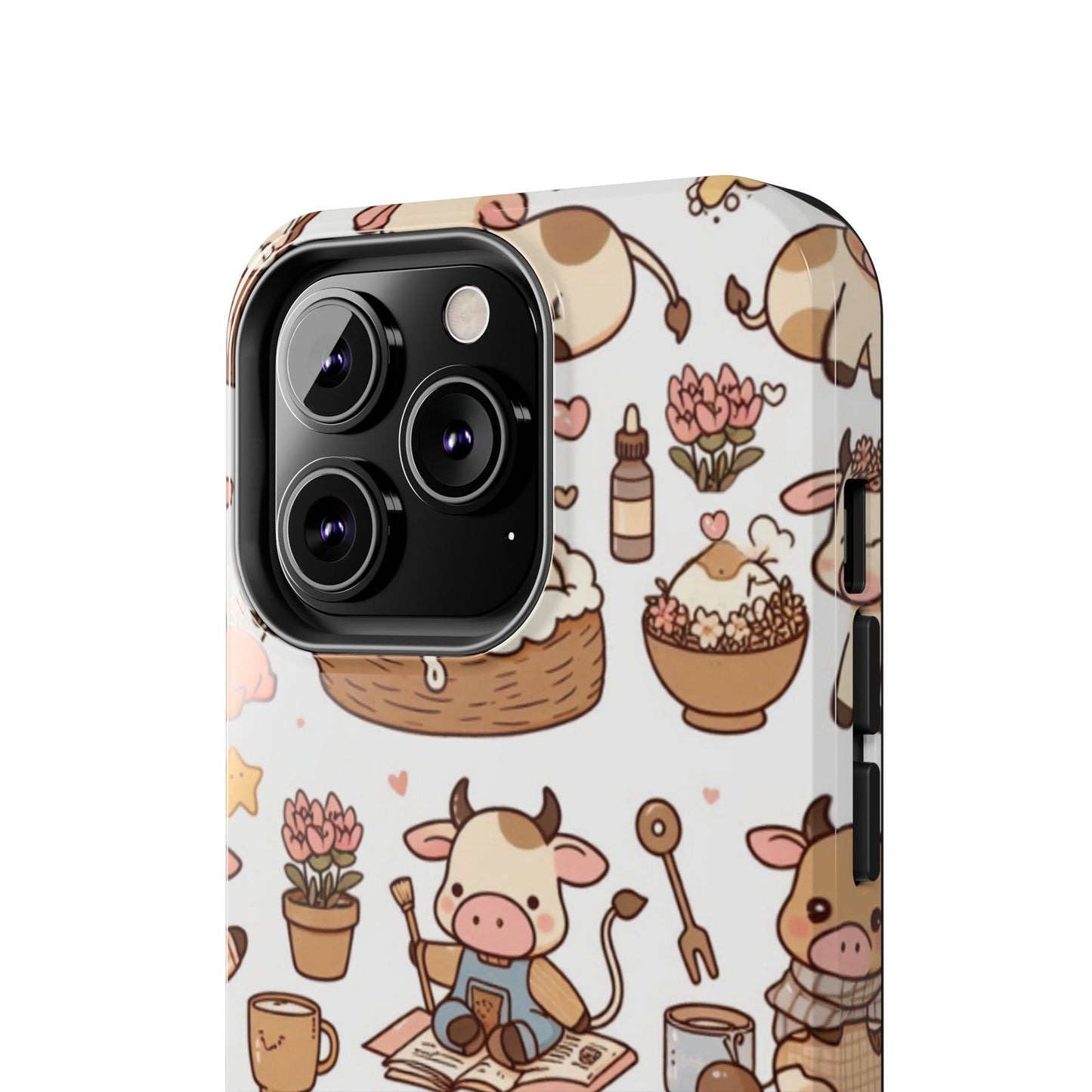 Cute Cow Phone Case, Tough Cow Themed Case, Animal Lover Gift, Durable Phone Protector, Fun Cow Print Design, Ideal for Birthdays