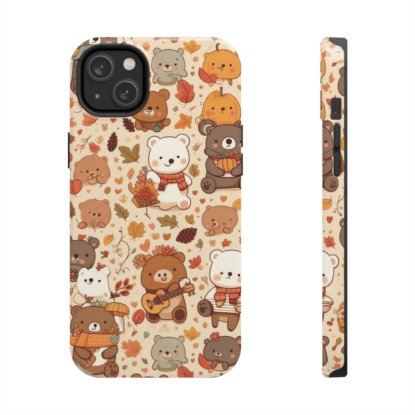 Cute Bear Phone Case - Durable Tough Cases for Animal Lovers, Gift for Kids, Cute Fall Decor, Whimsical Accessories, Fun Style