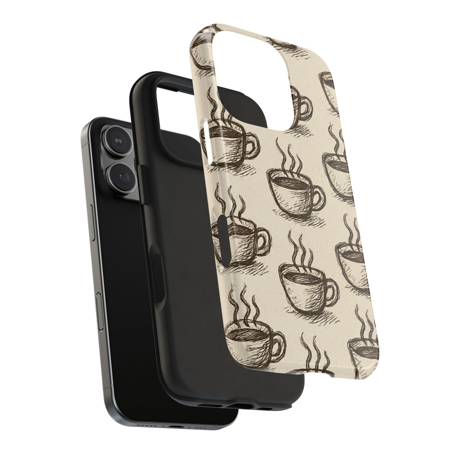 Elegant Coffee Cup Phone Cases - Stylish Tough Cases for Coffee Lovers, Gift for Tea Enthusiasts, Unique Phone Accessory
