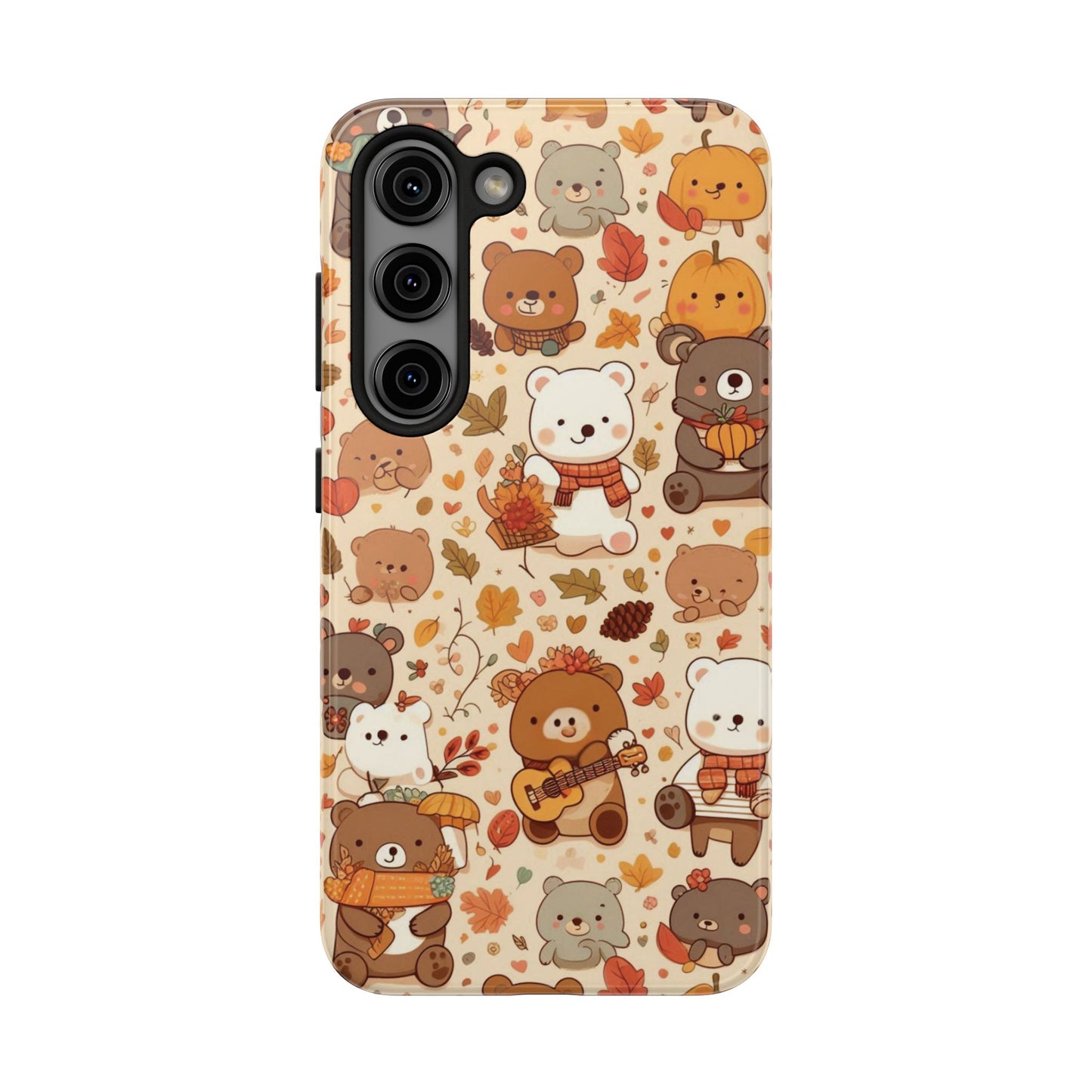 Cute Bear Phone Case - Durable Tough Cases for Animal Lovers, Gift for Kids, Cute Fall Decor, Whimsical Accessories, Fun Style