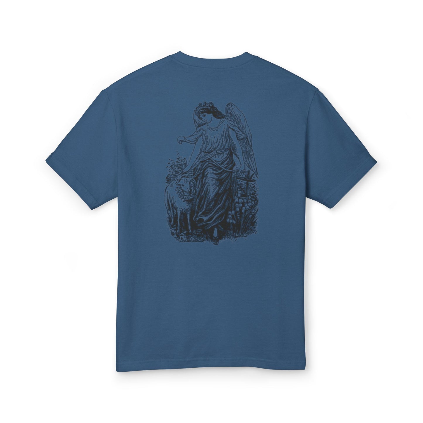 Vintage Angel & Sheep Graphic Tee - Unisex Heavyweight Cotton T-Shirt