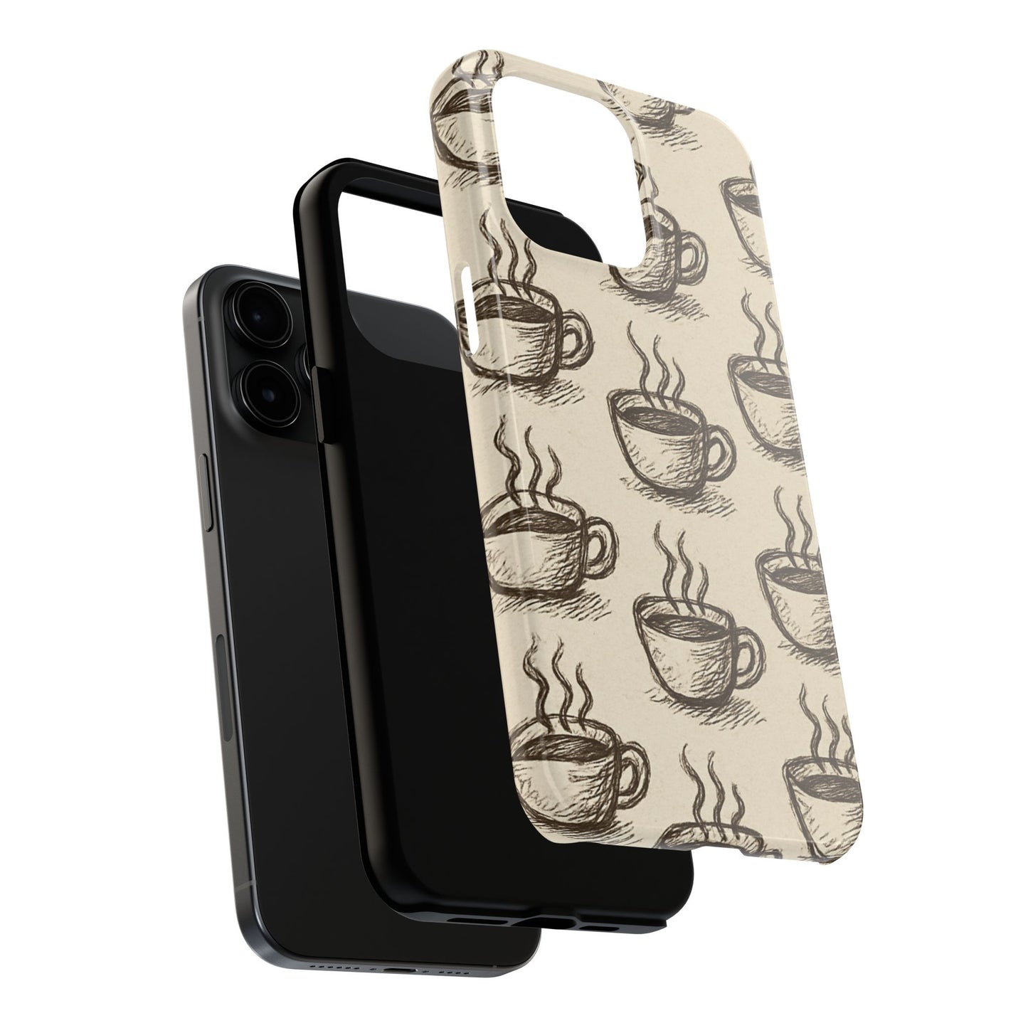 Elegant Coffee Cup Phone Cases - Stylish Tough Cases for Coffee Lovers, Gift for Tea Enthusiasts, Unique Phone Accessory