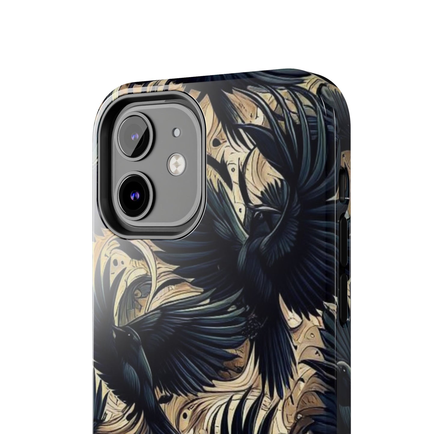 Bold Raven Phone Case | Tough and Protective | Unique Bird Design | Gift for Nature Lovers | Halloween and Fall Decor