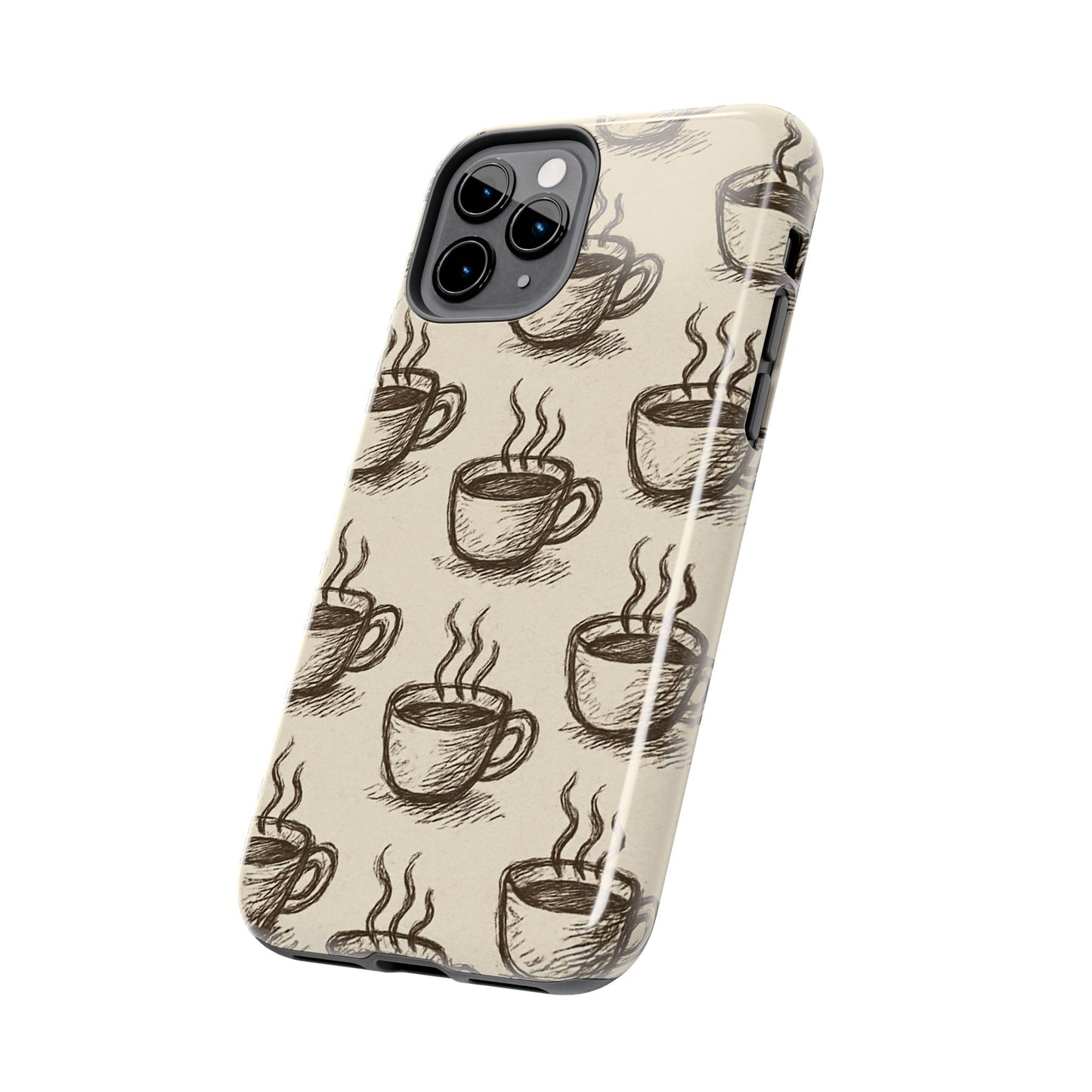 Elegant Coffee Cup Phone Cases - Stylish Tough Cases for Coffee Lovers, Gift for Tea Enthusiasts, Unique Phone Accessory