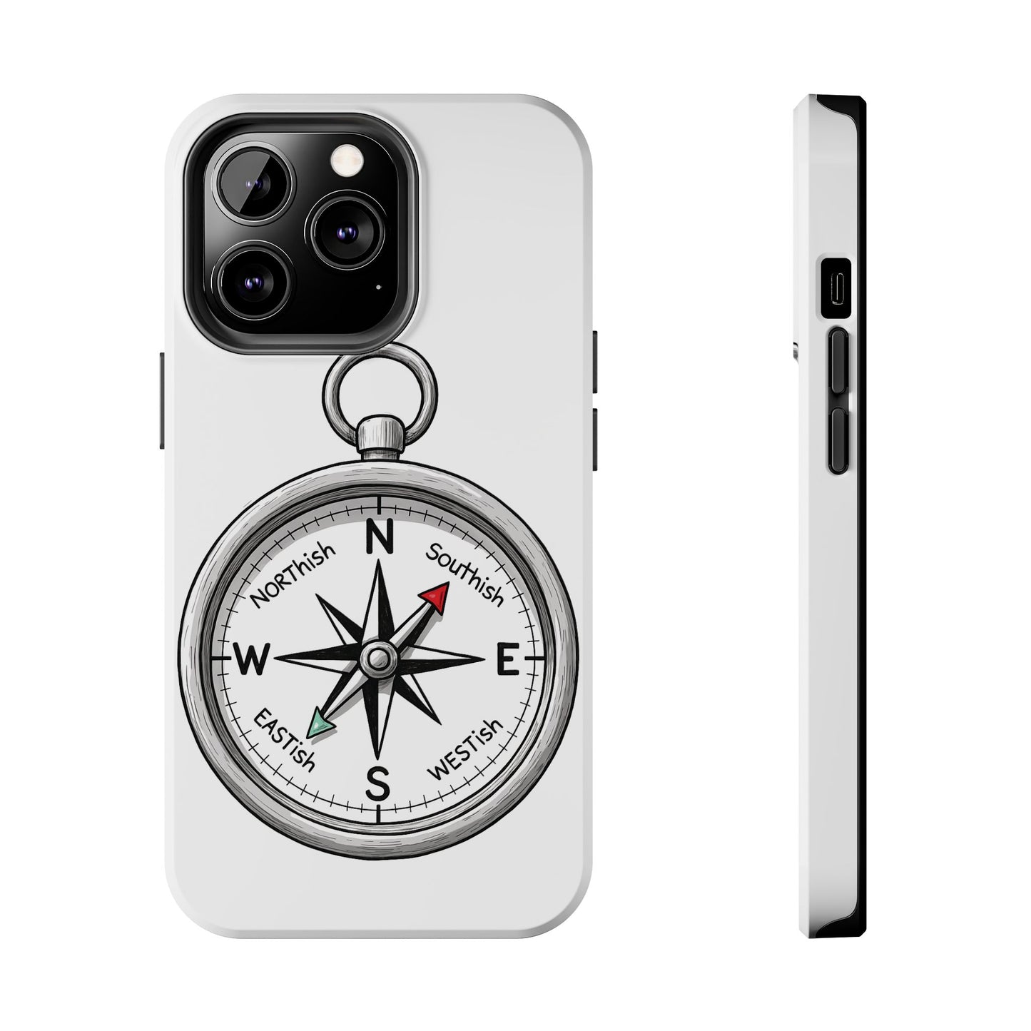 Compass Phone Case | Adventure Ready Tough Case, Gifts for Travelers, Unique Phone Accessories, Birthday Present, Personalized Design
