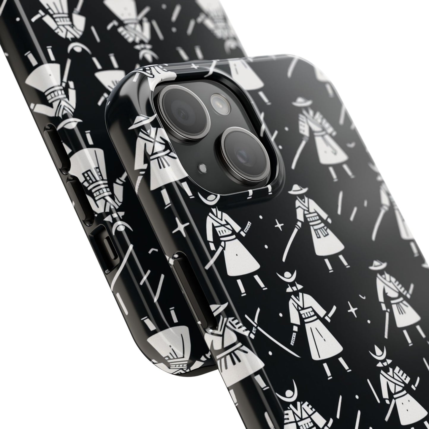 Warrior Pattern Tough Phone Cases, Durable Phone Cover, Unique Gift for Gamers, Protection from Drops, Stylish Phone Accessories