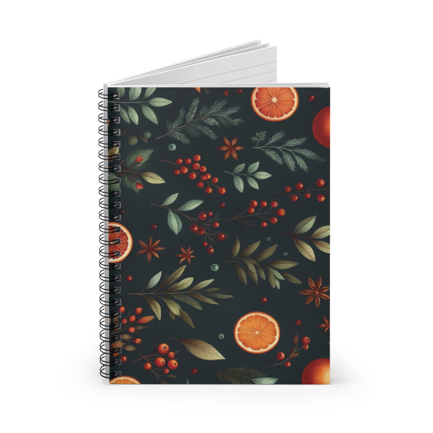Floral Spiral Notebook - Ruled Line, Botanical Journal, Nature-Inspired Sketchbook, Perfect for Gifts, Home Office, School Supplies