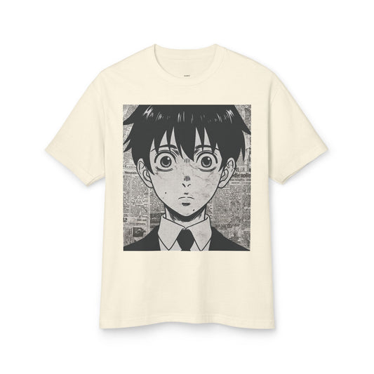 Anime Inspired Heavyweight Cotton Tee | Casual Streetwear, Gift for Fans, Graphic Tee, Comfortable Everyday Wear, Unique Style