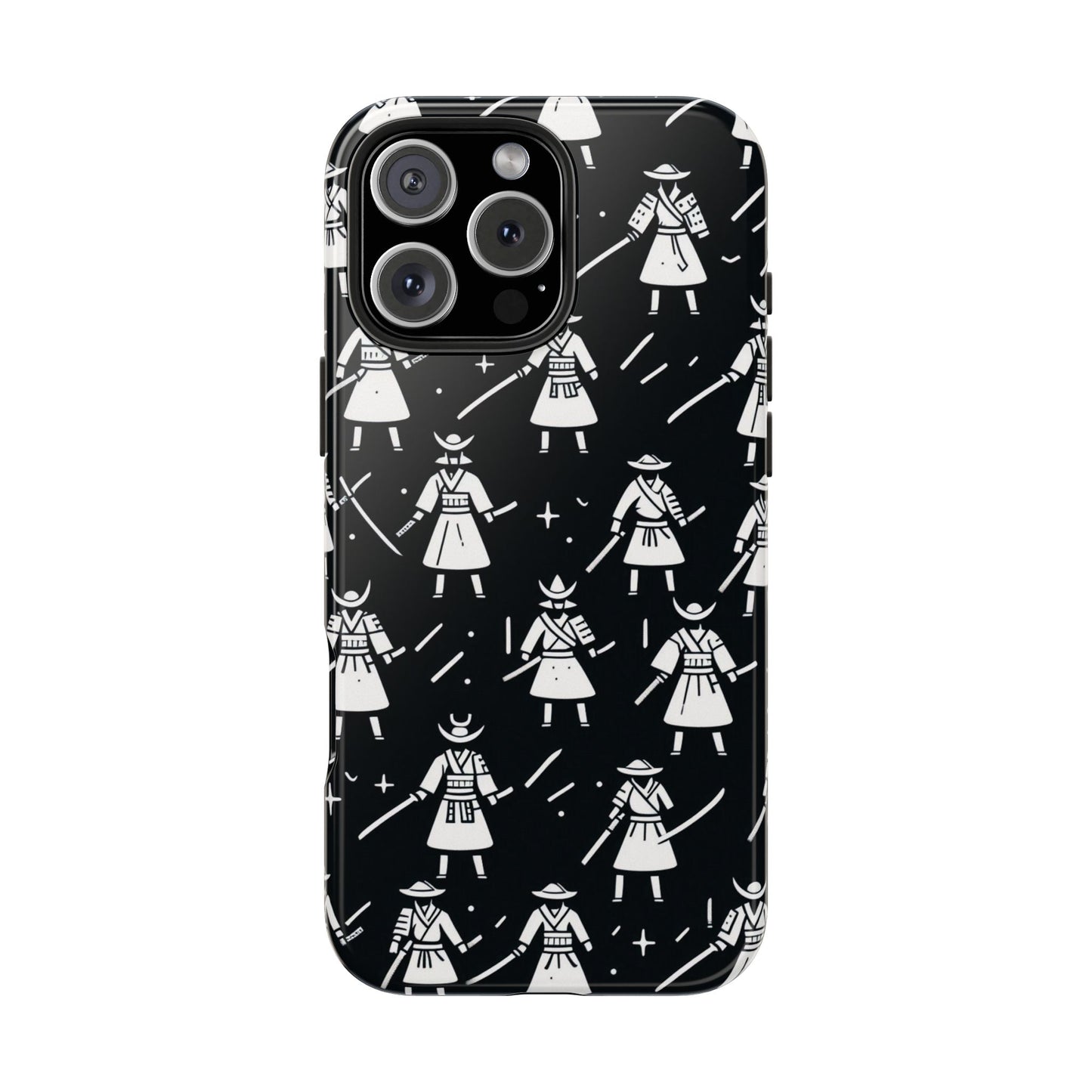 Warrior Pattern Tough Phone Cases, Durable Phone Cover, Unique Gift for Gamers, Protection from Drops, Stylish Phone Accessories