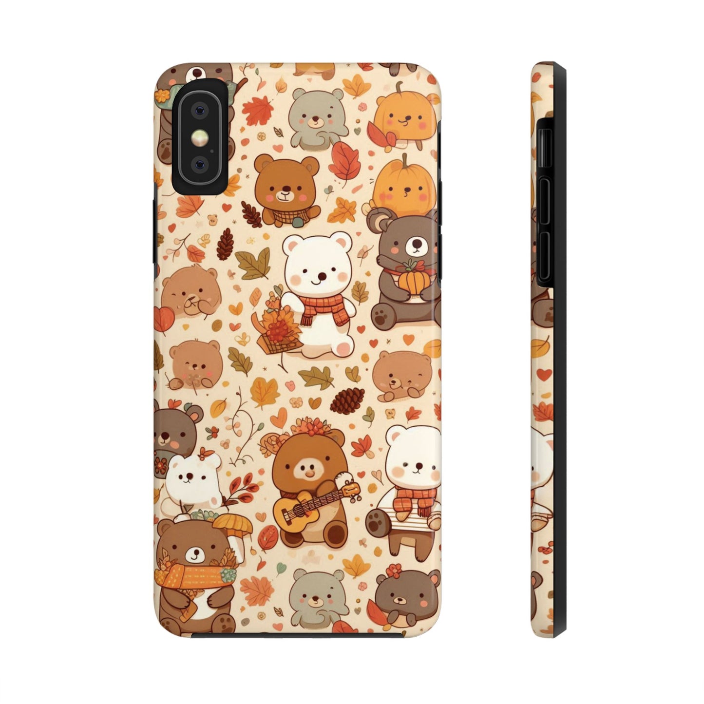 Cute Bear Phone Case - Durable Tough Cases for Animal Lovers, Gift for Kids, Cute Fall Decor, Whimsical Accessories, Fun Style