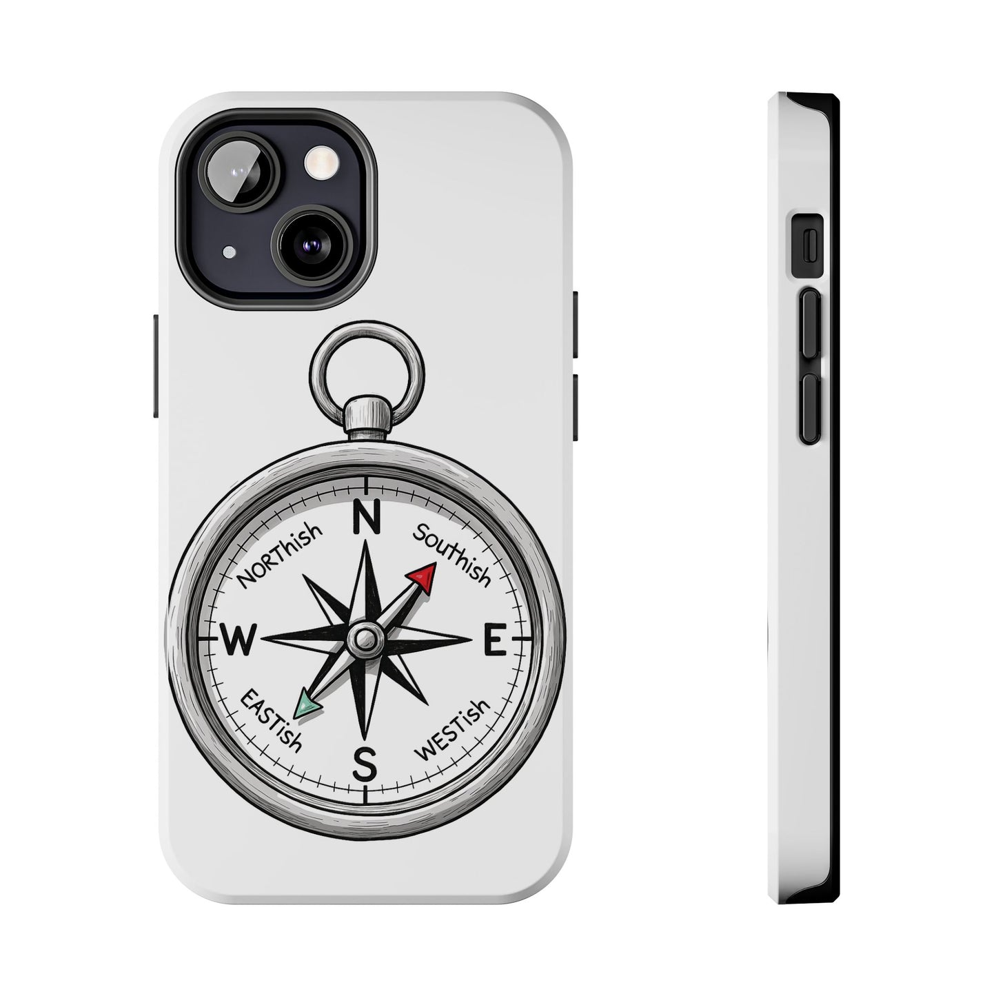 Compass Phone Case | Adventure Ready Tough Case, Gifts for Travelers, Unique Phone Accessories, Birthday Present, Personalized Design