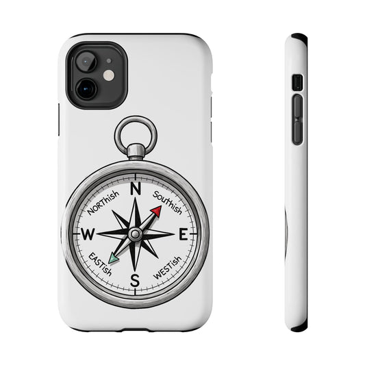 Compass Phone Case | Adventure Ready Tough Case, Gifts for Travelers, Unique Phone Accessories, Birthday Present, Personalized Design
