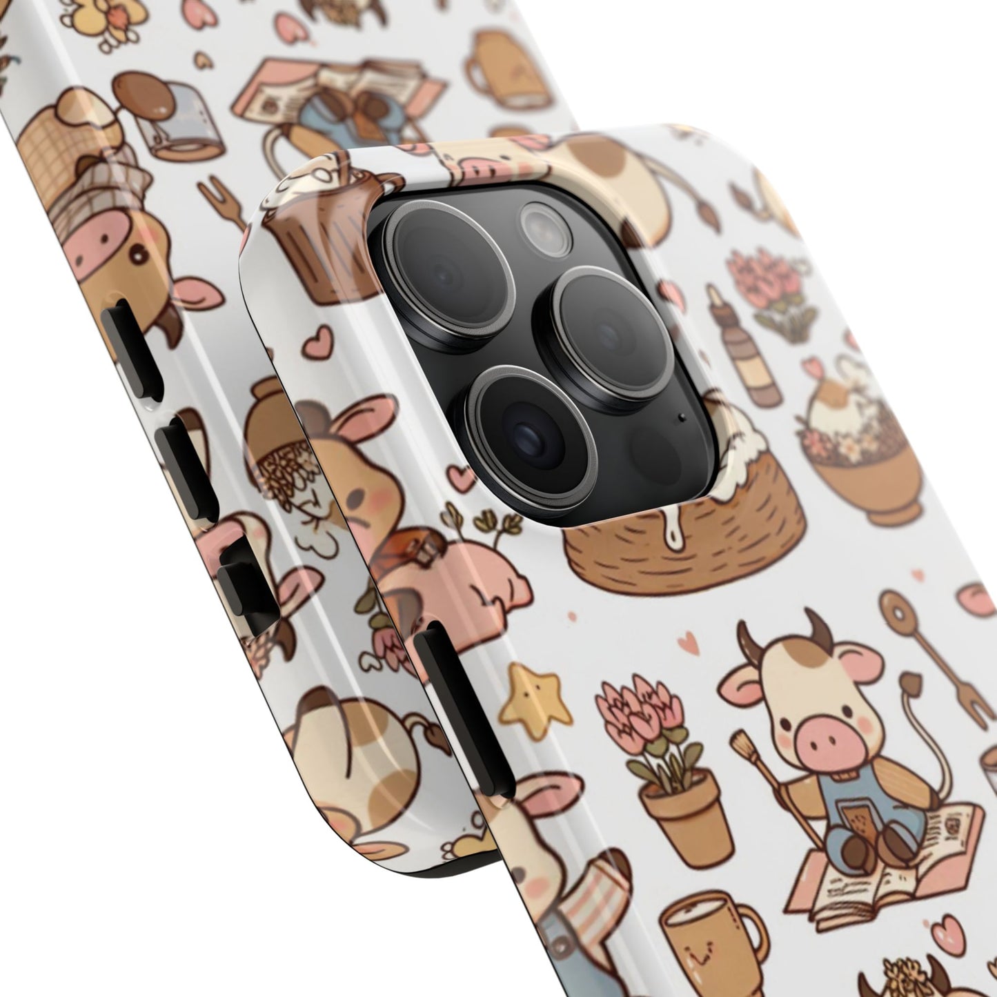 Cute Cow Phone Case, Tough Cow Themed Case, Animal Lover Gift, Durable Phone Protector, Fun Cow Print Design, Ideal for Birthdays