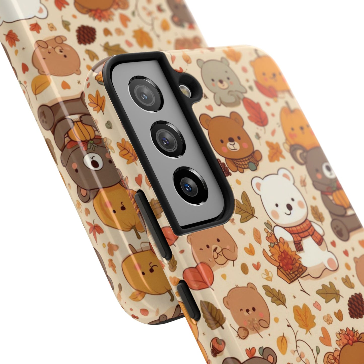 Cute Bear Phone Case - Durable Tough Cases for Animal Lovers, Gift for Kids, Cute Fall Decor, Whimsical Accessories, Fun Style