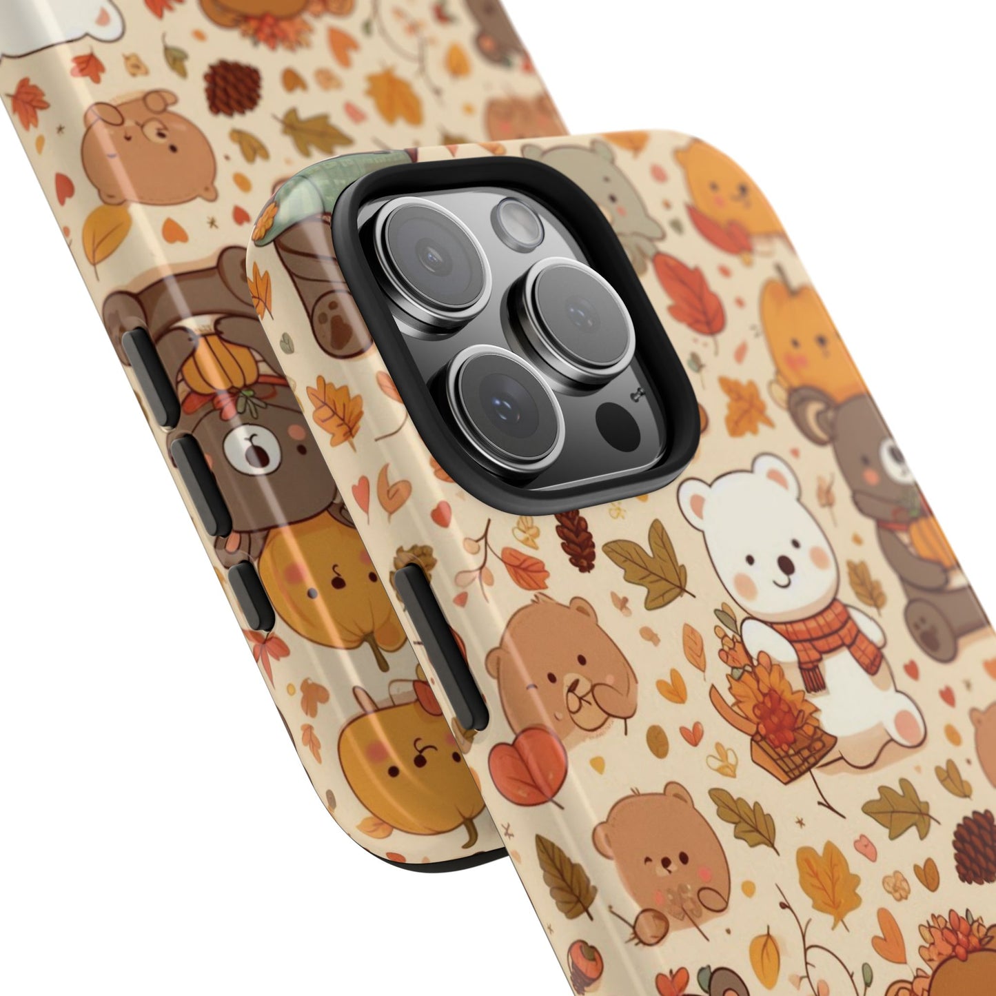 Cute Bear Phone Case - Durable Tough Cases for Animal Lovers, Gift for Kids, Cute Fall Decor, Whimsical Accessories, Fun Style