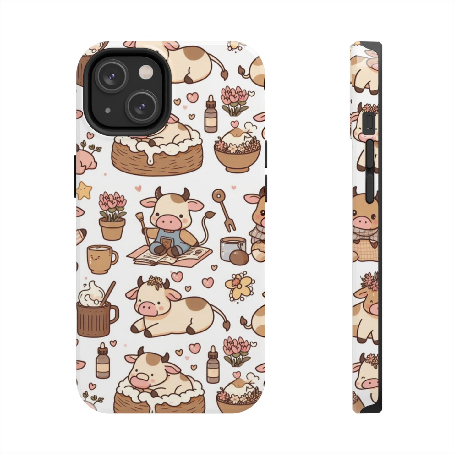 Cute Cow Phone Case, Tough Cow Themed Case, Animal Lover Gift, Durable Phone Protector, Fun Cow Print Design, Ideal for Birthdays
