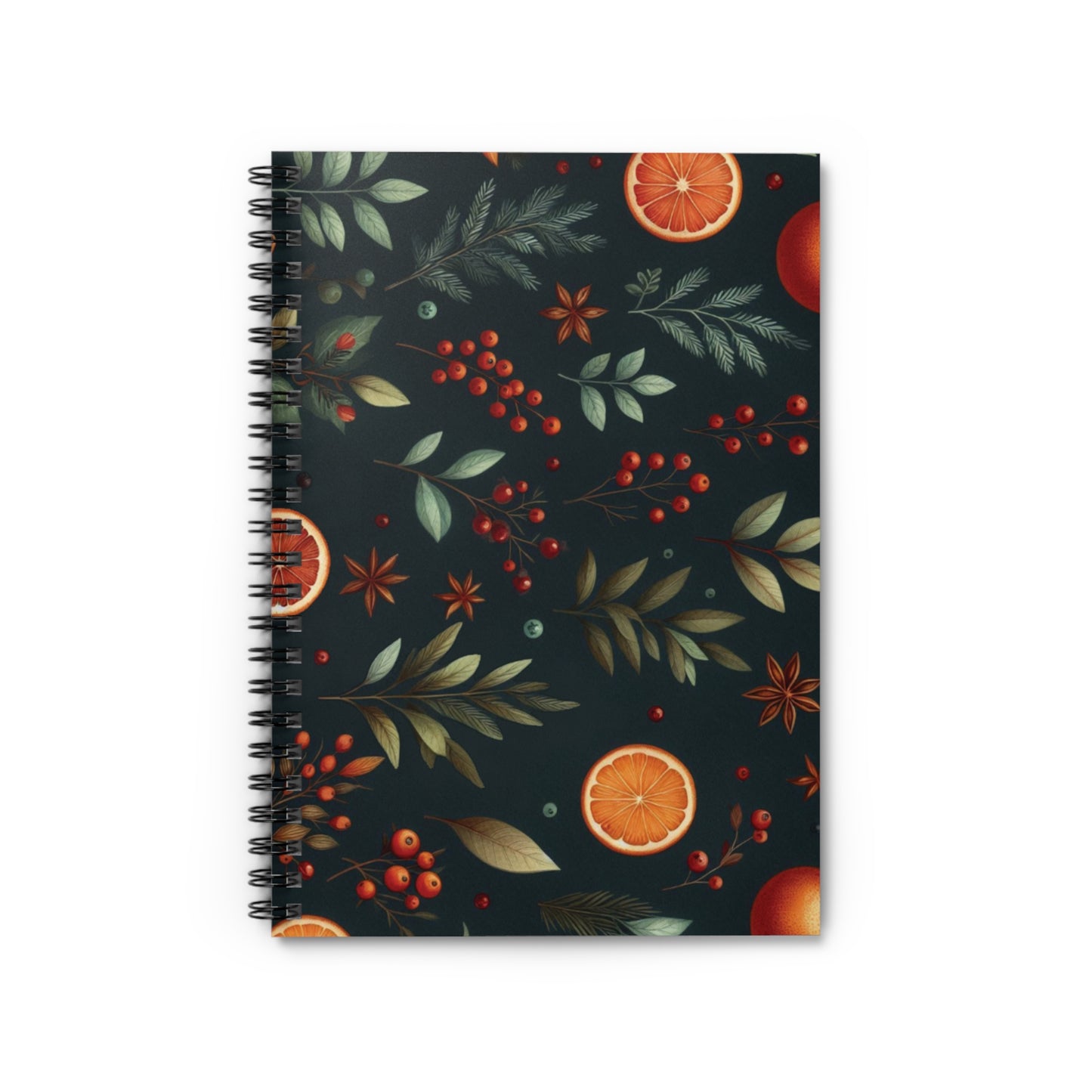 Floral Spiral Notebook - Ruled Line, Botanical Journal, Nature-Inspired Sketchbook, Perfect for Gifts, Home Office, School Supplies