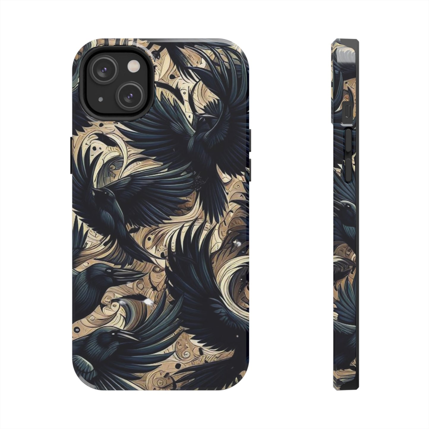 Bold Raven Phone Case | Tough and Protective | Unique Bird Design | Gift for Nature Lovers | Halloween and Fall Decor