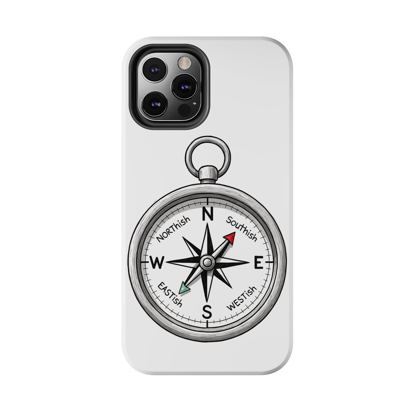 Compass Phone Case | Adventure Ready Tough Case, Gifts for Travelers, Unique Phone Accessories, Birthday Present, Personalized Design