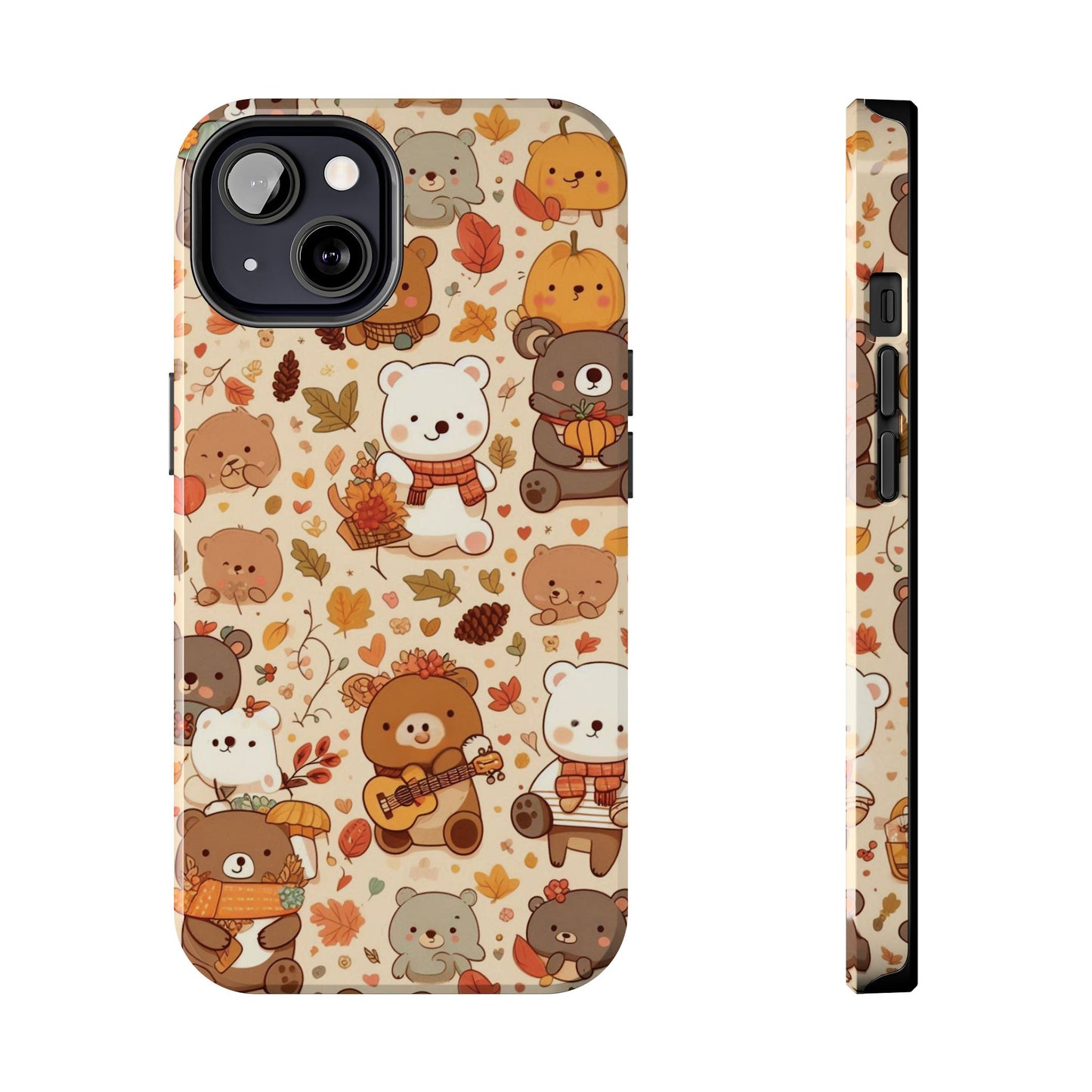 Cute Bear Phone Case - Durable Tough Cases for Animal Lovers, Gift for Kids, Cute Fall Decor, Whimsical Accessories, Fun Style