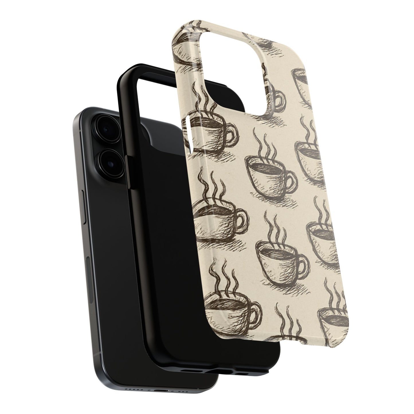 Elegant Coffee Cup Phone Cases - Stylish Tough Cases for Coffee Lovers, Gift for Tea Enthusiasts, Unique Phone Accessory