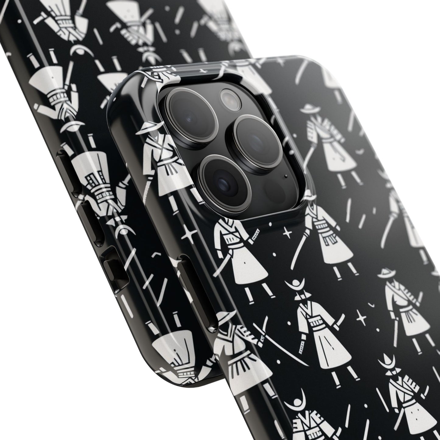 Warrior Pattern Tough Phone Cases, Durable Phone Cover, Unique Gift for Gamers, Protection from Drops, Stylish Phone Accessories