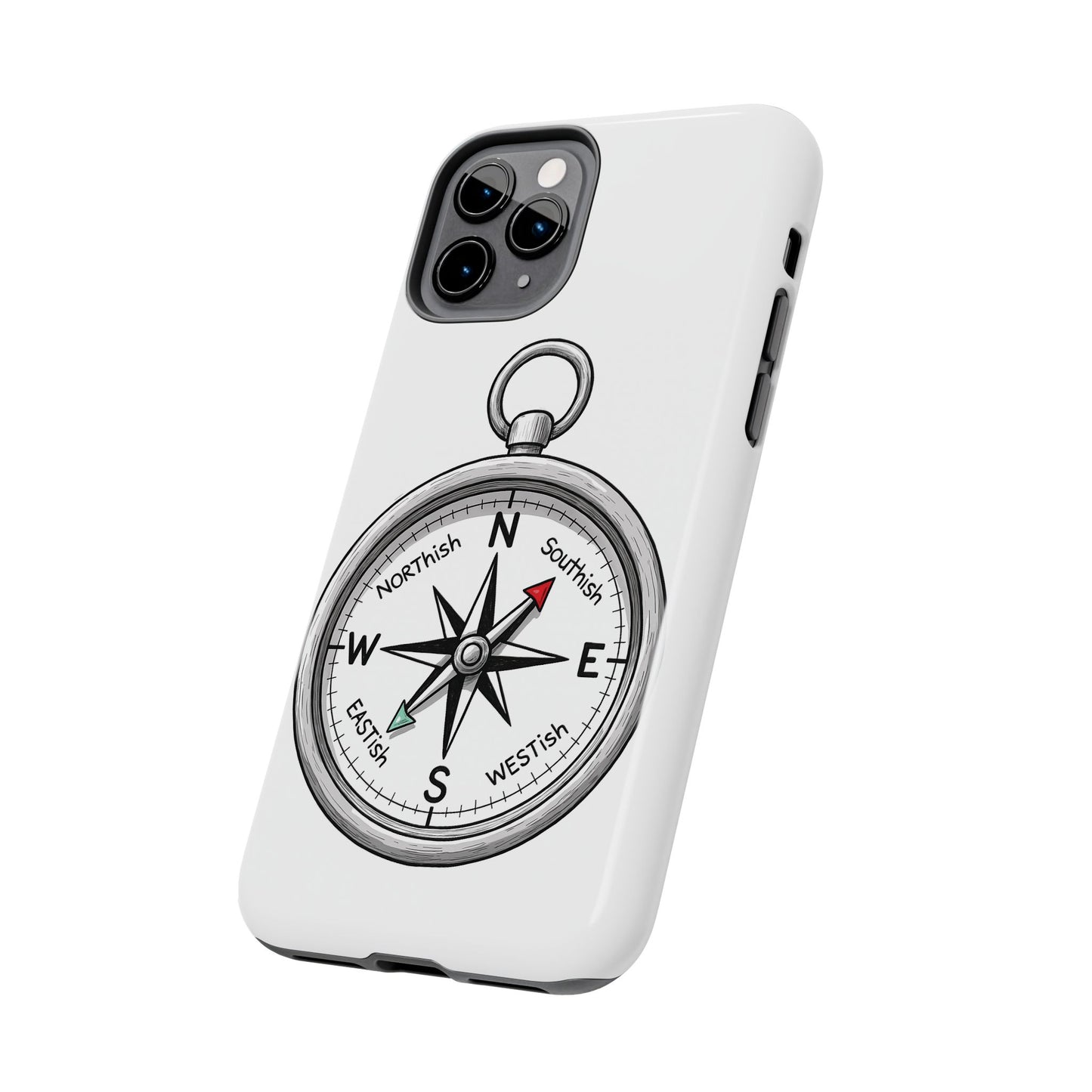 Compass Phone Case | Adventure Ready Tough Case, Gifts for Travelers, Unique Phone Accessories, Birthday Present, Personalized Design