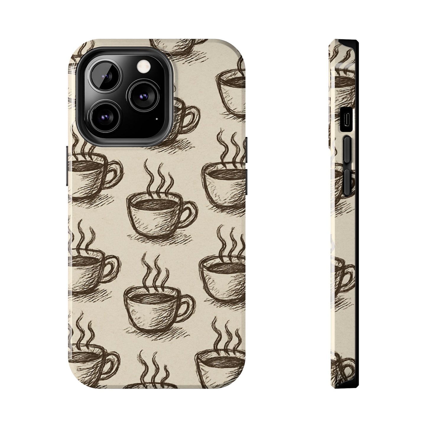 Elegant Coffee Cup Phone Cases - Stylish Tough Cases for Coffee Lovers, Gift for Tea Enthusiasts, Unique Phone Accessory