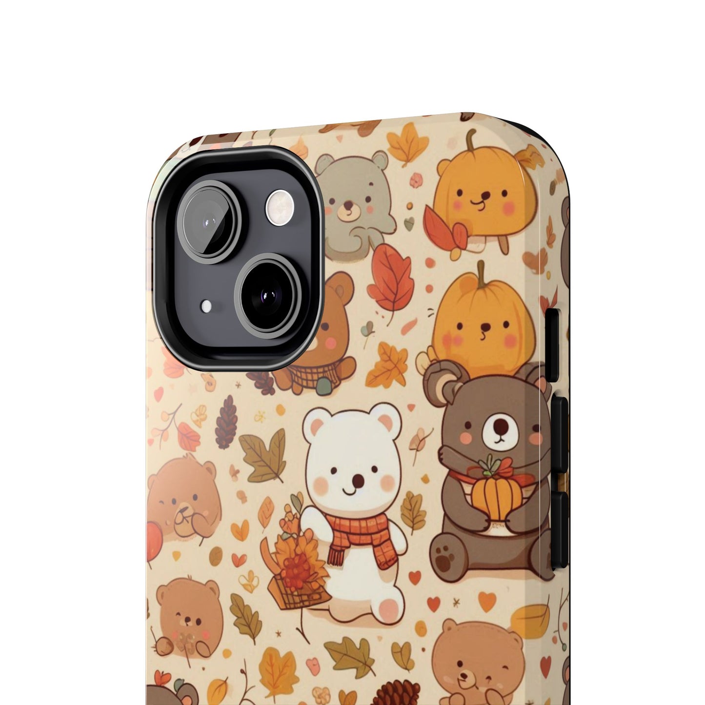 Cute Bear Phone Case - Durable Tough Cases for Animal Lovers, Gift for Kids, Cute Fall Decor, Whimsical Accessories, Fun Style