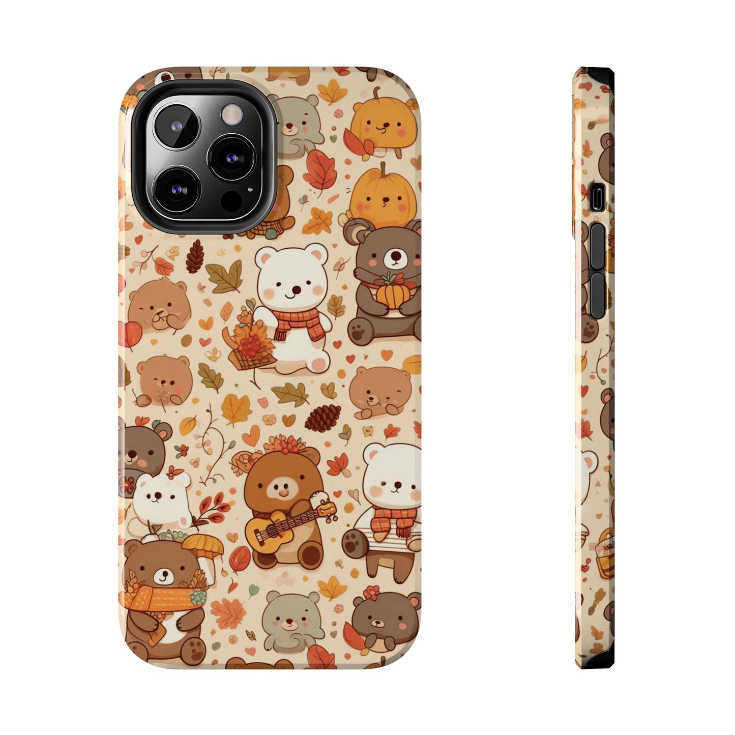Cute Bear Phone Case - Durable Tough Cases for Animal Lovers, Gift for Kids, Cute Fall Decor, Whimsical Accessories, Fun Style