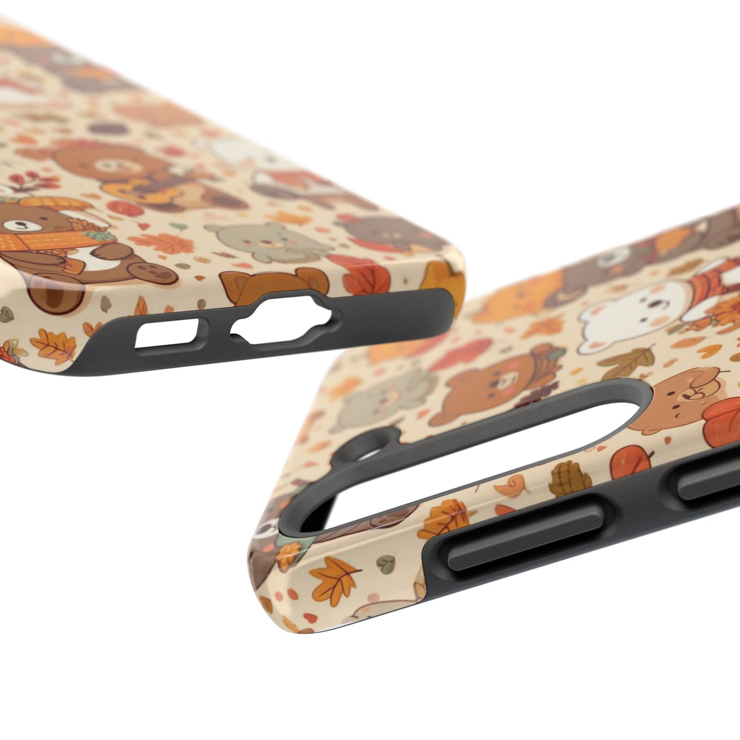 Cute Bear Phone Case - Durable Tough Cases for Animal Lovers, Gift for Kids, Cute Fall Decor, Whimsical Accessories, Fun Style