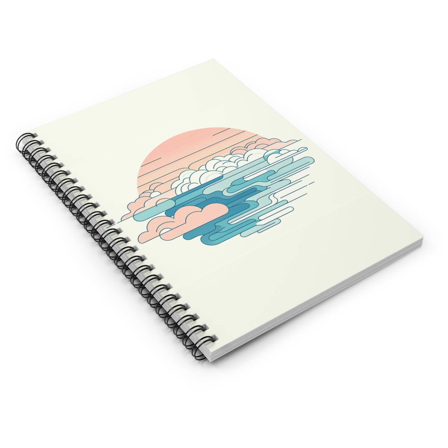 Ocean Sunset Spiral Notebook - Ruled Line, Beach Journal, Travel Diary, Inspirational Gift, Student Supplies, Art Lovers Notebook