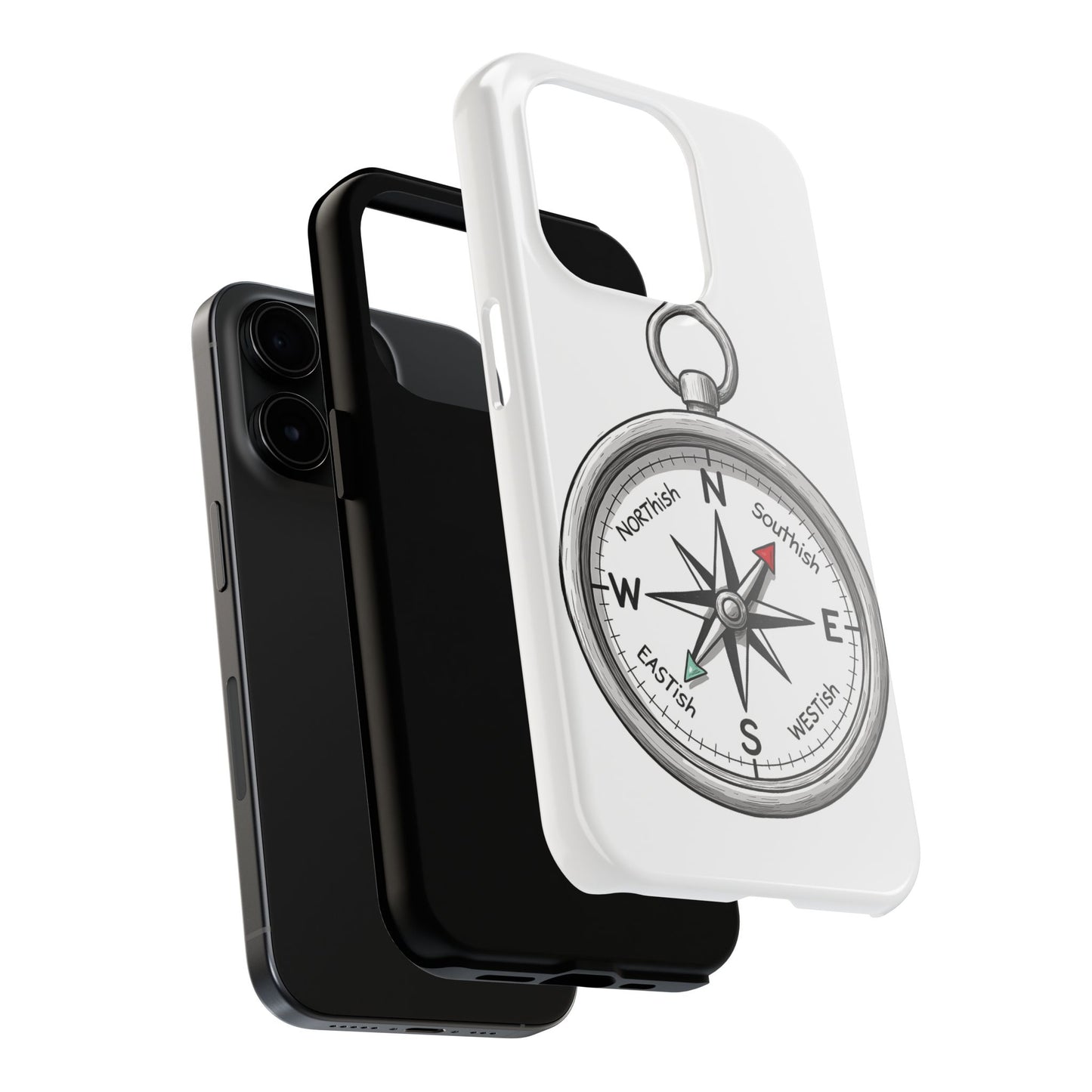 Compass Phone Case | Adventure Ready Tough Case, Gifts for Travelers, Unique Phone Accessories, Birthday Present, Personalized Design
