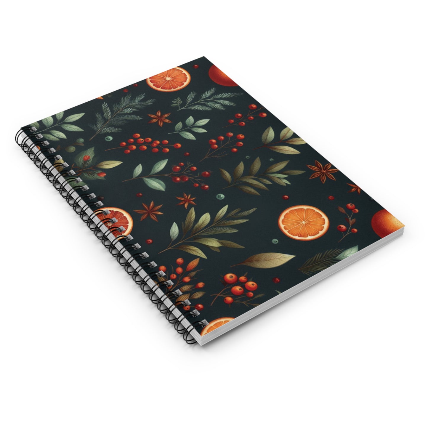 Floral Spiral Notebook - Ruled Line, Botanical Journal, Nature-Inspired Sketchbook, Perfect for Gifts, Home Office, School Supplies