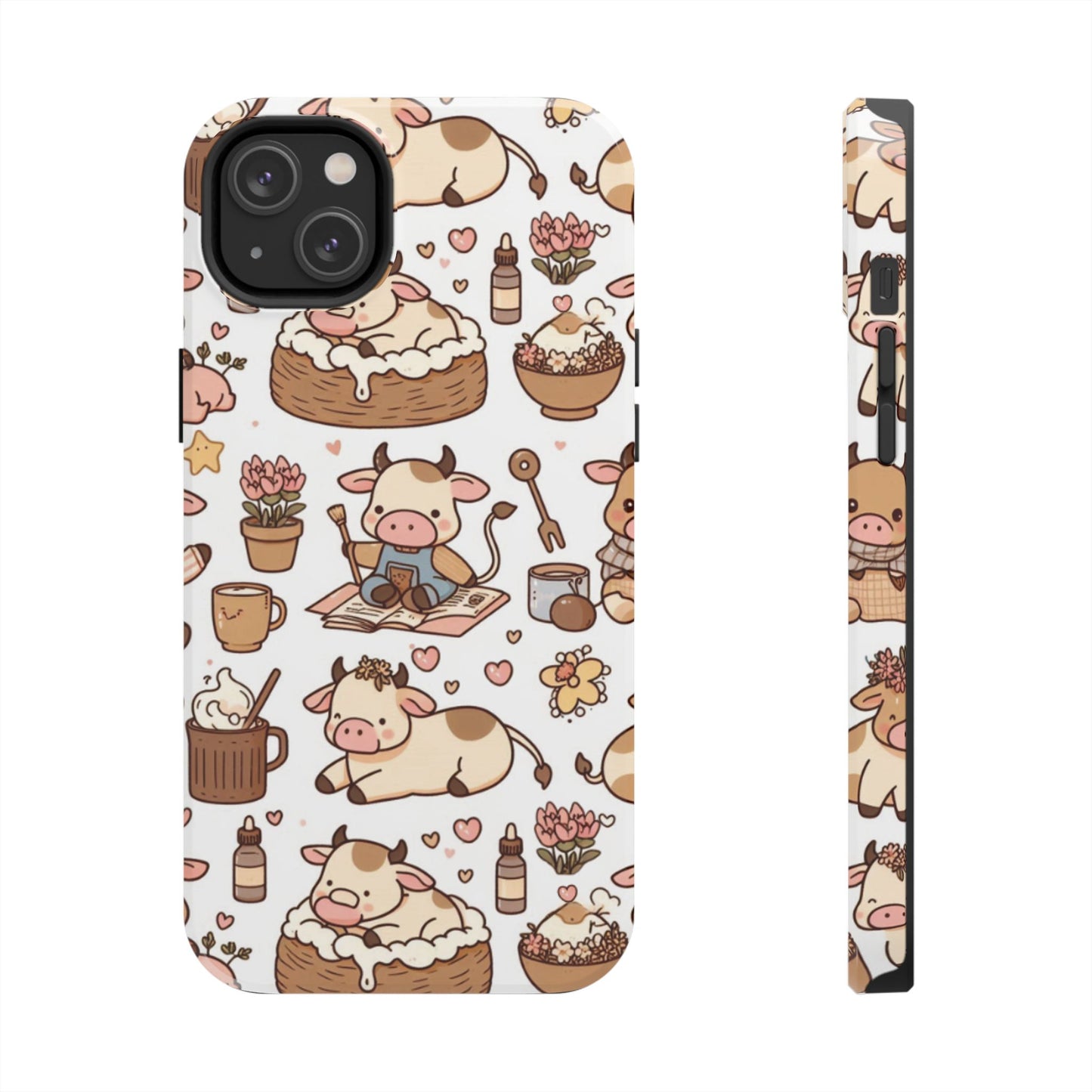 Cute Cow Phone Case, Tough Cow Themed Case, Animal Lover Gift, Durable Phone Protector, Fun Cow Print Design, Ideal for Birthdays