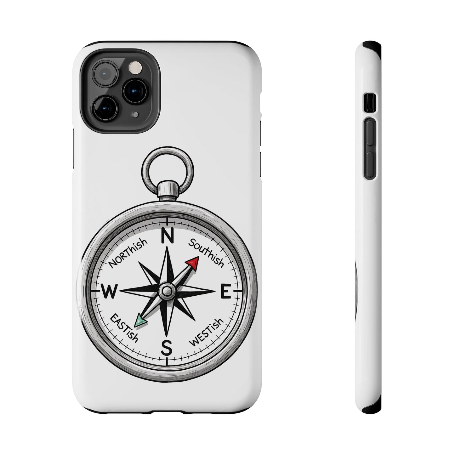Compass Phone Case | Adventure Ready Tough Case, Gifts for Travelers, Unique Phone Accessories, Birthday Present, Personalized Design