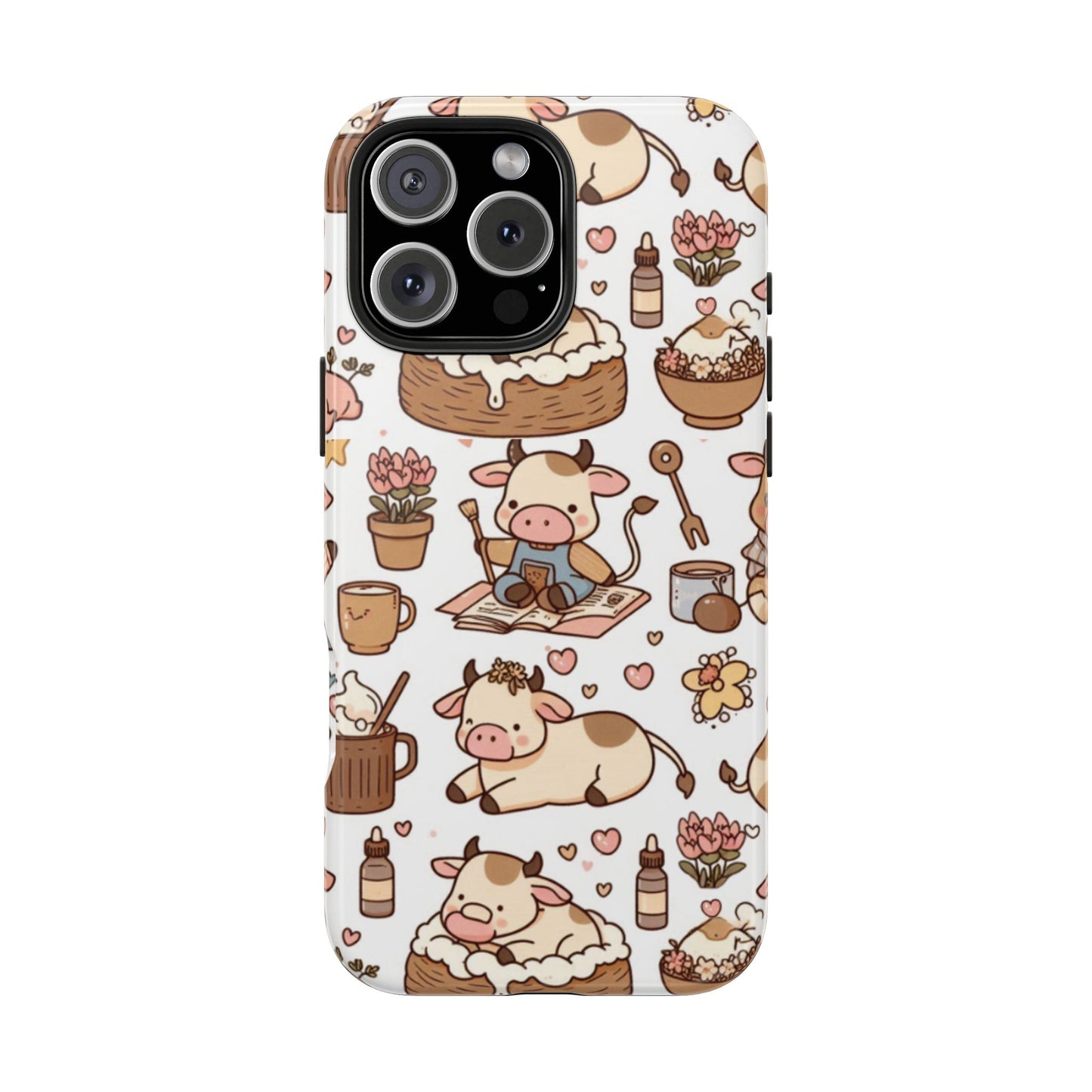 Cute Cow Phone Case, Tough Cow Themed Case, Animal Lover Gift, Durable Phone Protector, Fun Cow Print Design, Ideal for Birthdays