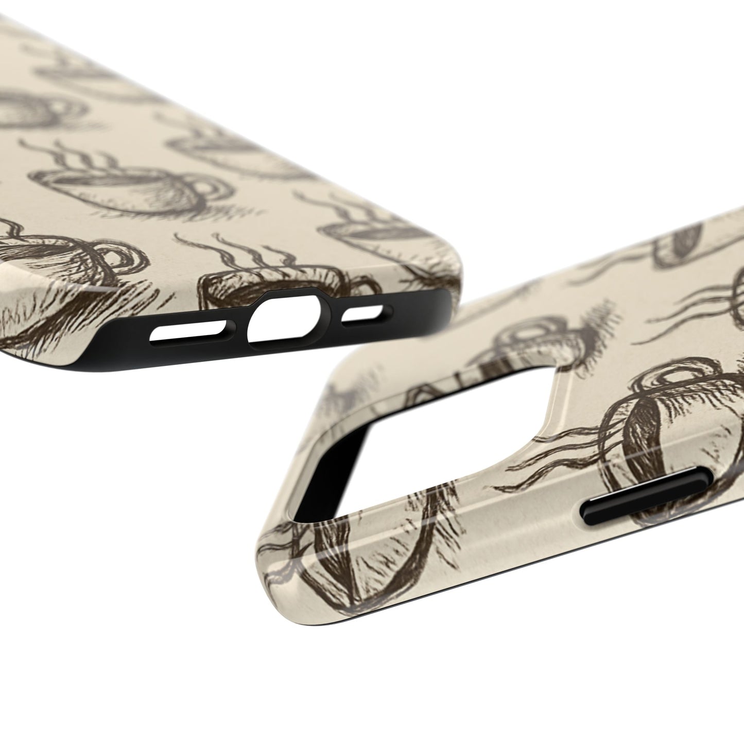 Elegant Coffee Cup Phone Cases - Stylish Tough Cases for Coffee Lovers, Gift for Tea Enthusiasts, Unique Phone Accessory