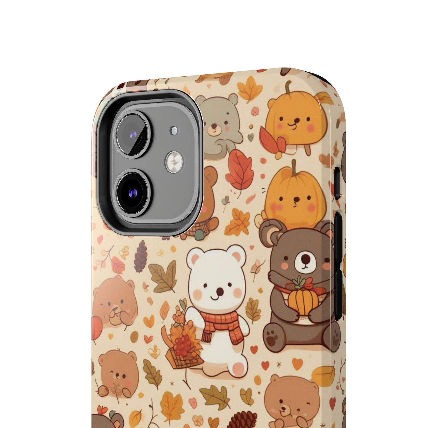 Cute Bear Phone Case - Durable Tough Cases for Animal Lovers, Gift for Kids, Cute Fall Decor, Whimsical Accessories, Fun Style