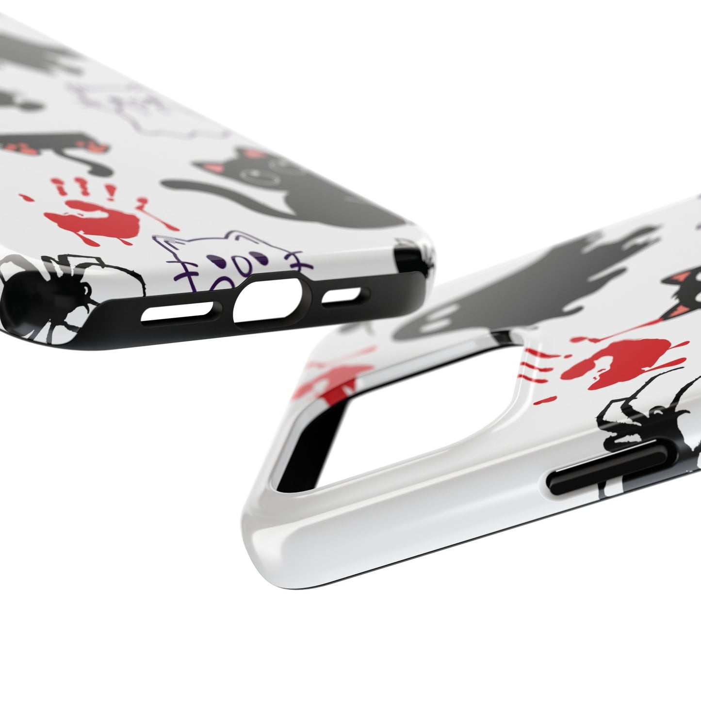 Halloween Phone Cases, Spooky Phone Cover, Cat & Ghost Design, Tough Case for Gifting, Fun and Festive