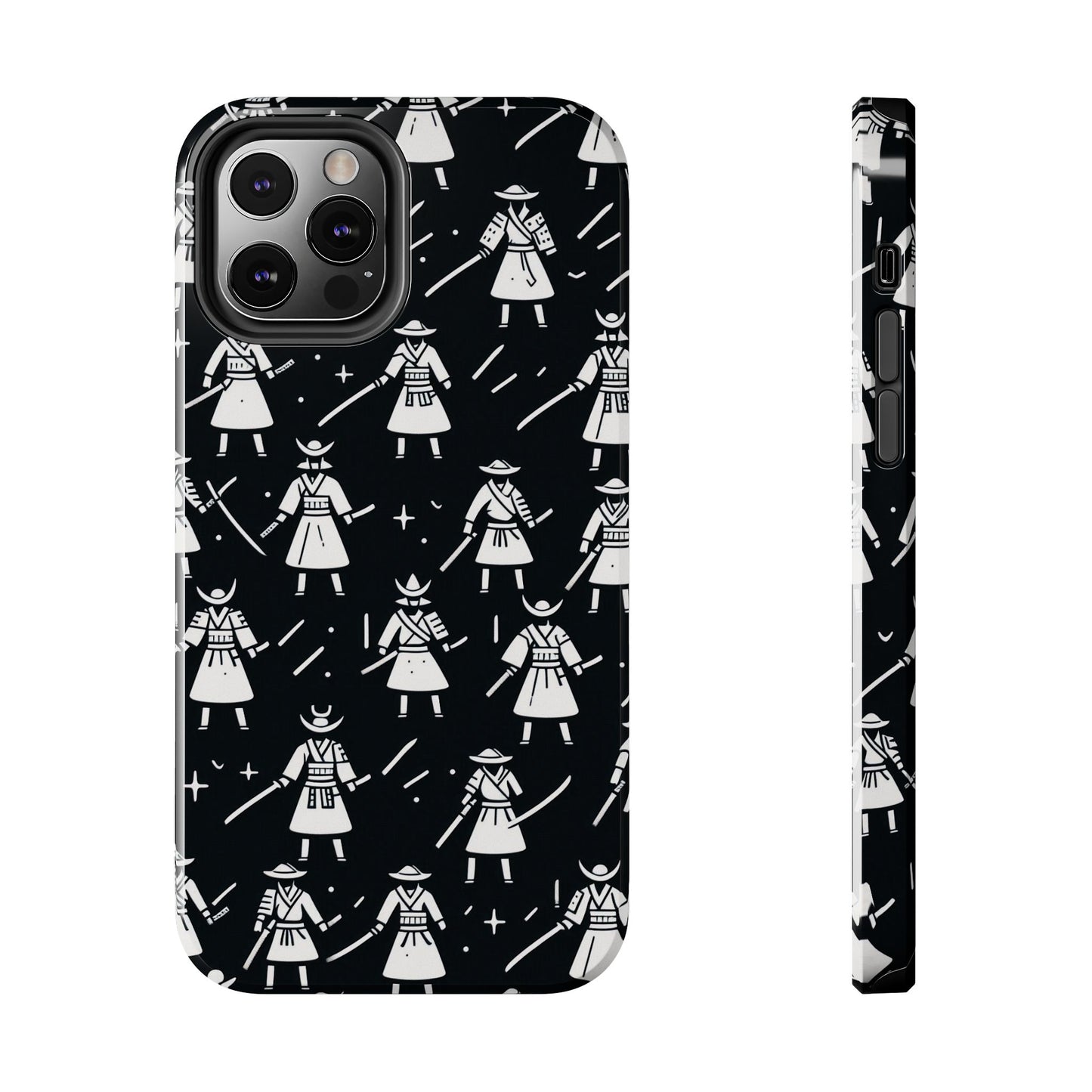 Warrior Pattern Tough Phone Cases, Durable Phone Cover, Unique Gift for Gamers, Protection from Drops, Stylish Phone Accessories